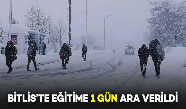 Bitlis’te Kar ve Buzlanma Nedeniyle Eğitime 1 Gün Ara Verildi