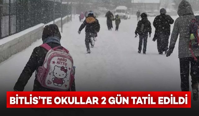 Bitlis’te Okullar 2 Gün Tatil Edildi