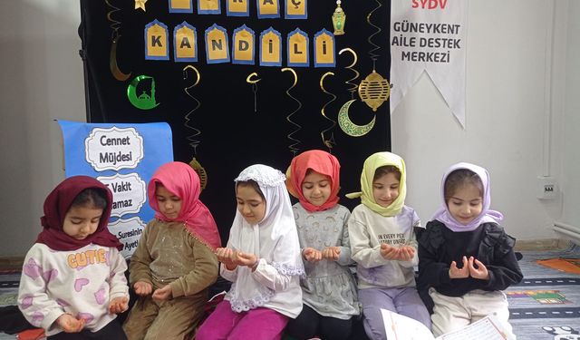 Batman’da miniklerden Miraç Kandili’ne anlamlı etkinlik