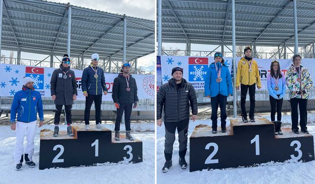 Bitlisli Sporcular Kayaklı Koşu Elemelerinde Başarıya Koştu