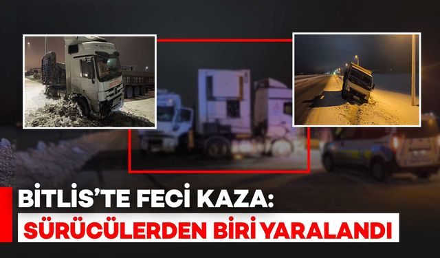 Bitlis'te İki Araç Feci Çarpıştı: 1 Kişi Yaralandı
