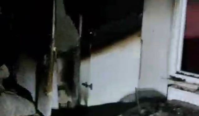 Ev yangını paniğe neden oldu: Maddi hasar oluştu