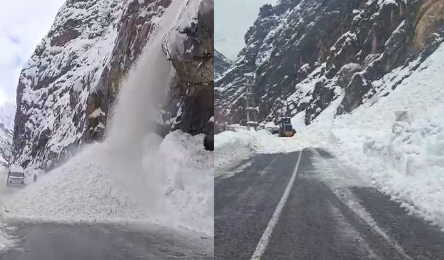 Hakkari-Çukurca karayolunda 2 ayrı çığ düştü, yol ulaşıma kapandı