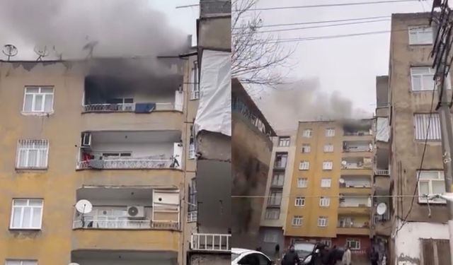 Diyarbakır’da 7 Katlı Apartmanda Yangın Paniği