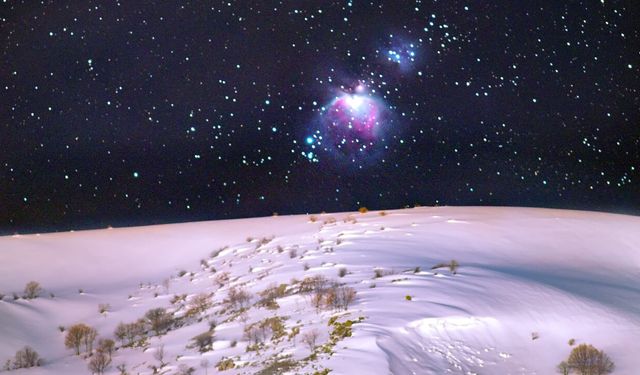 Bitlis’te Karlı Zirvelerden Orion Bulutsusu Görüntülendi