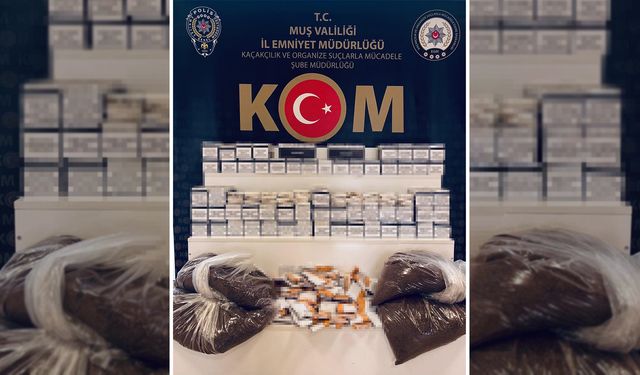 Muş’ta Kargo Paketinde Kaçak Tütün Yakalandı