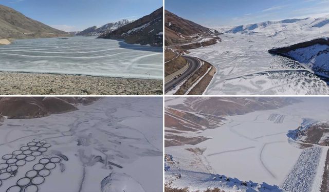 Van’da Sibirya soğukları: Barajlar buz tuttu