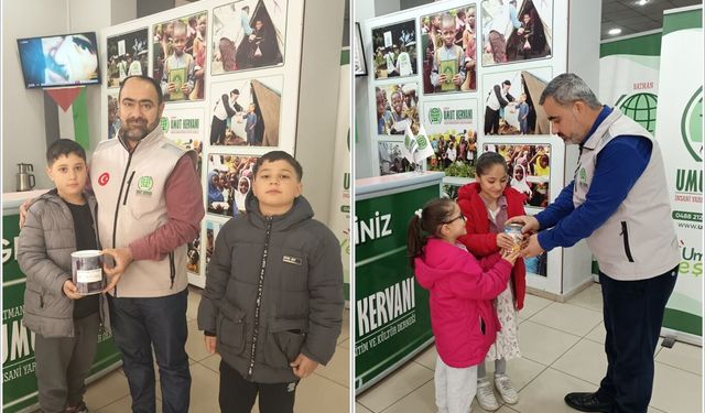 Minik yüreklerden Gazze'ye anlamlı destek