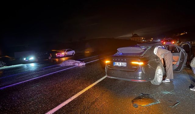 Feci Kaza: Otomobil Ata Çarptı, 4 Yaralı