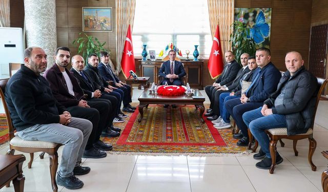 Bitlis’te Sanayicilerden Vali Karakaya’ya Bayram Ziyareti