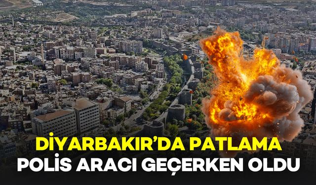 Diyarbakır'da Polis Aracının Geçtiği Anda Patlama Meydana Geldi