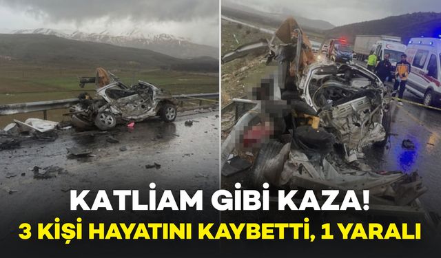 Tır ile otomobil çarpıştı: 3 kişi öldü, 1 yaralı