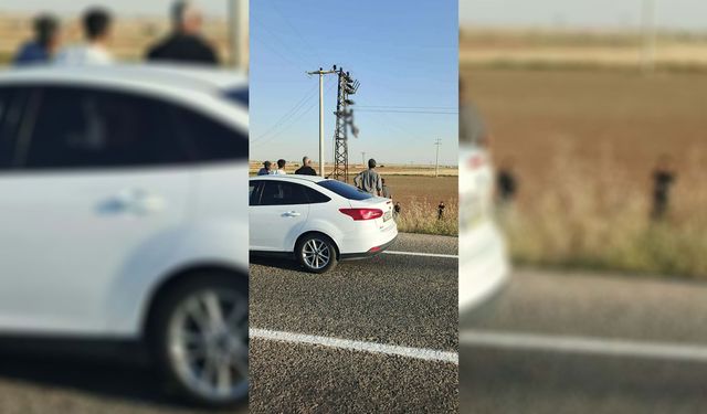 Elektrik akımına kapılan şahıs direğe asılı kaldı