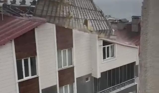 Bitlis'te fırtına çatı uçurdu