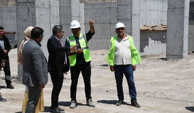 Kaymakam Özçelik’ten 50 Yataklı Devlet Hastanesi İnşaat Alanında İnceleme
