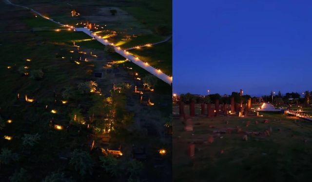 Ahlat Selçuklu Meydan Mezarlığı'nda Gece Müzeciliği dönemi başladı