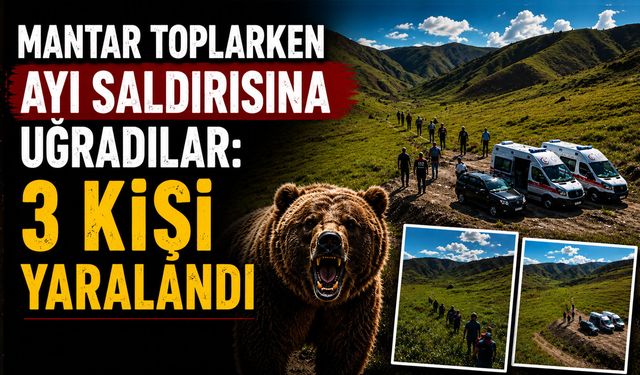 Mantar Toplarken Ayı Saldırısına Uğradılar: 3 Yaralı