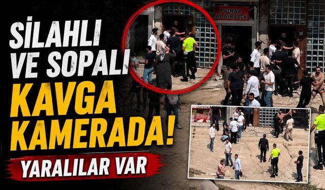 Silahlı ve Sopalı Kavga Kamerada: Yaralılar Var