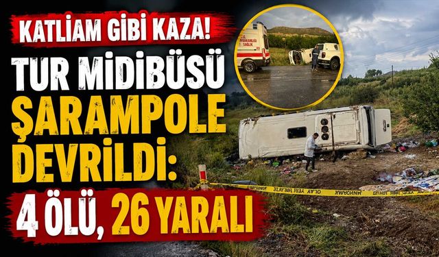 Katliam Gibi Kaza! Tur Midibüsü Şarampole Devrildi: 4 Ölü, 26 Yaralı