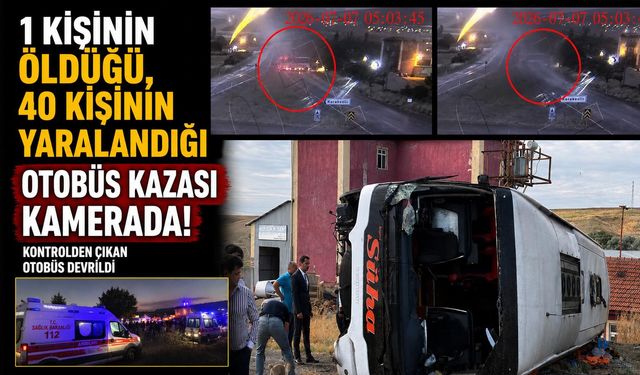 1 Kişinin Öldüğü, 40 Kişinin Yaralandığı Otobüs Kazası Kamerada