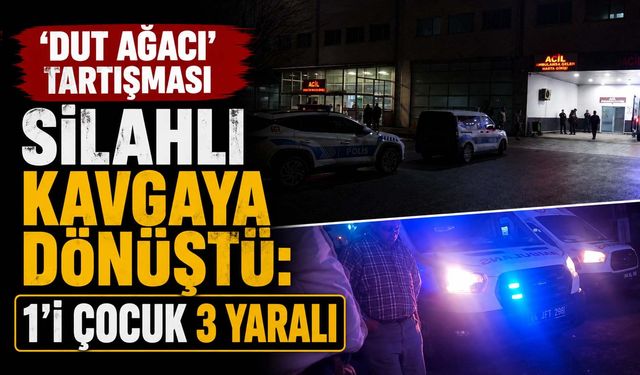 "Dut Ağacı" Tartışması Silahlı Kavgaya Dönüştü: 1'i Çocuk 3 Yaralı