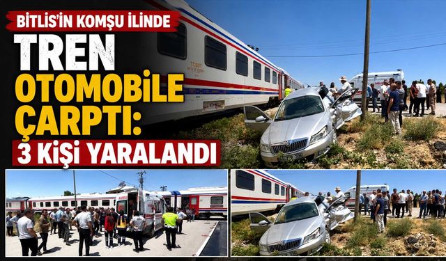 Bitlis'in Komşu İlinde Tren Otomobile Çarptı: 3 Kişi Yaralandı