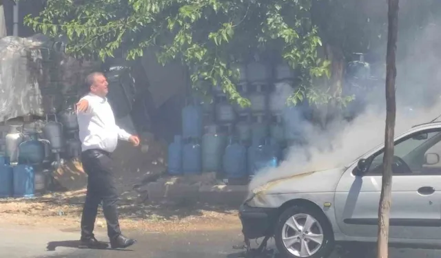 Otomobil bomba gibi patladı