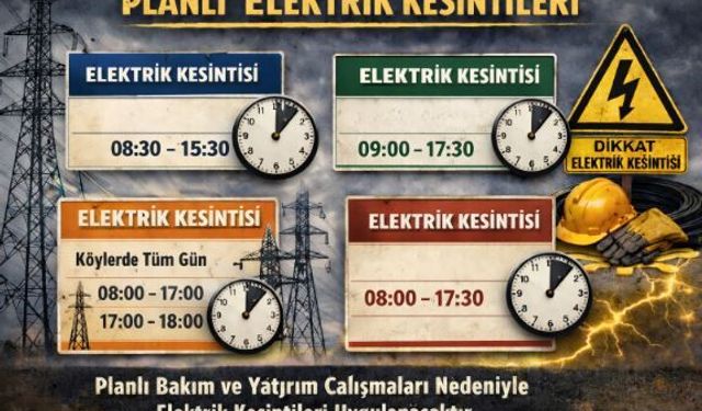 Van'da planlı elektrik kesintisi: Hangi ilçeler etkilenecek?
