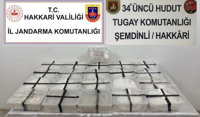 Hakkari'de operasyon: Metamfetamin, eroin ve sentetik hap ele geçirildi
