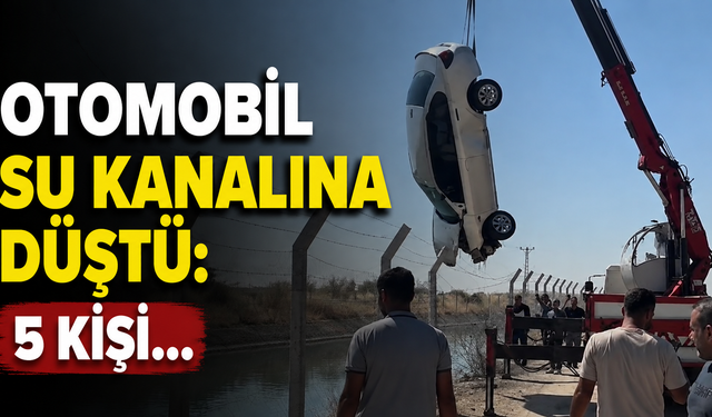 Otomobil su kanalına düştü: Vatandaşlar 5 kişi için seferber oldu