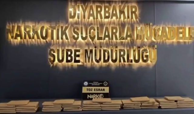 Diyarbakır'da durdurulan araçtan 14 kilo esrar ele geçirildi