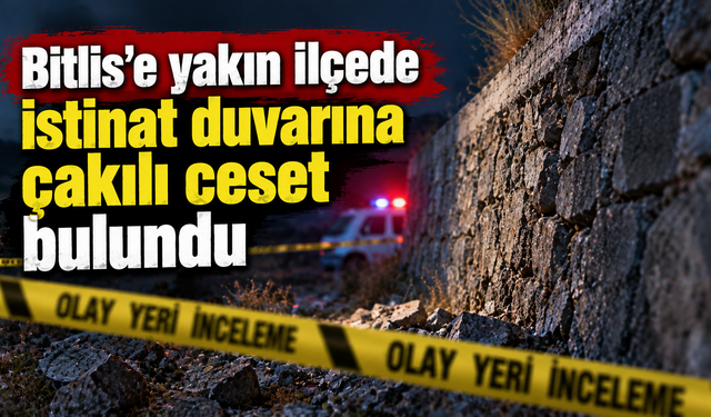 Bitlis'e yakın ilçede istinat duvarına çakılı cesêt bulundu