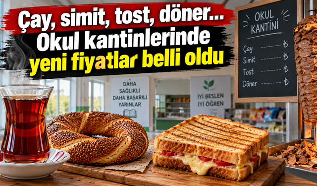 Çay, simit, tost, döner... Okul kantinlerinde yeni fiyatlar açıklandı