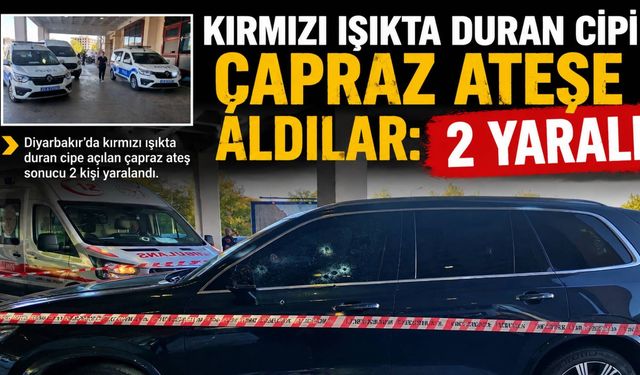 Kırmızı ışıkta duran cipi çapraz ateşe aldılar: 2 yaralı