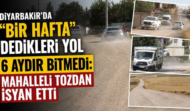Diyarbakır’da “bir hafta” dedikleri yol 6 aydır bitmedi: Mahalleli tozdan isyan etti
