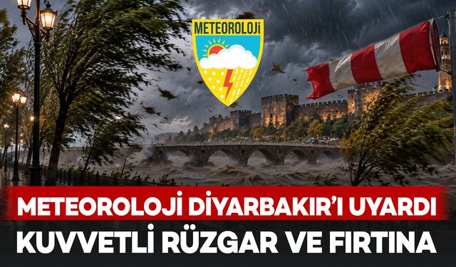 Meteoroloji Diyarbakır'ı uyardı! Kuvvetli rüzgar ve fırtına geliyor