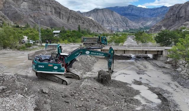 Taşkına DSİ müdahalesi: İş makineleri bölgeye gönderildi