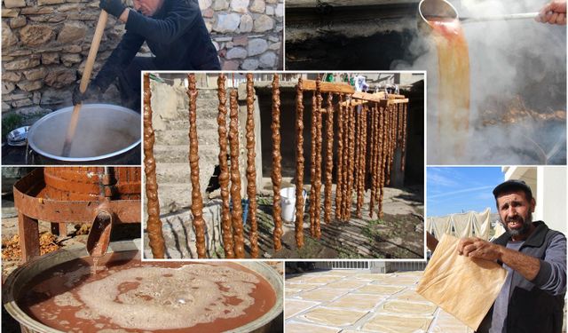 Yaklaşık 3000 yıllık geleneği sürdürüyorlar: pestil, sucuk, kesme, pekmez...