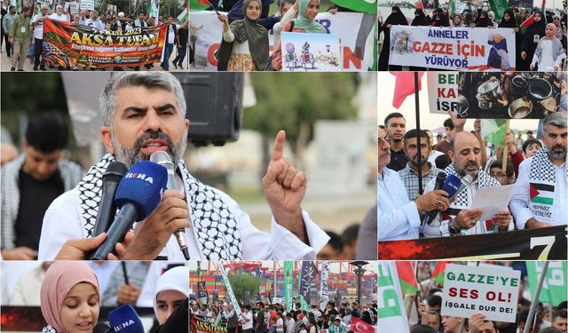 Mersin'den Gazze için ortak çağrı: Kınamayın, yaptırım uygulayın