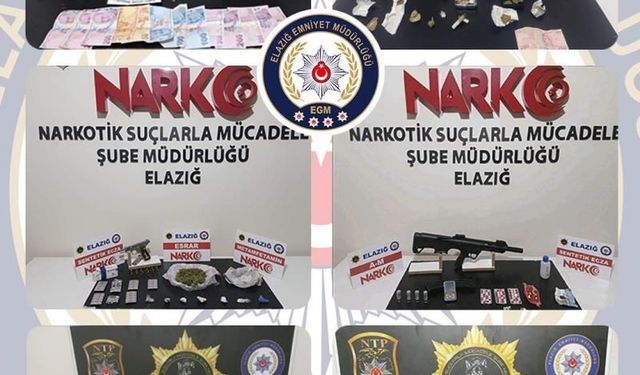 Elazığ'da uyuşturucu operasyonu: 8 şüpheli tutuklandı