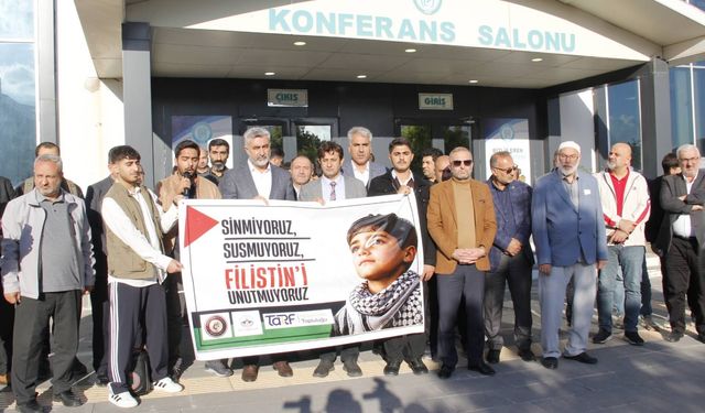 BEÜ’lü Öğrencilerden Aksa Tufanı Yıl Dönümü Basın Açıklaması
