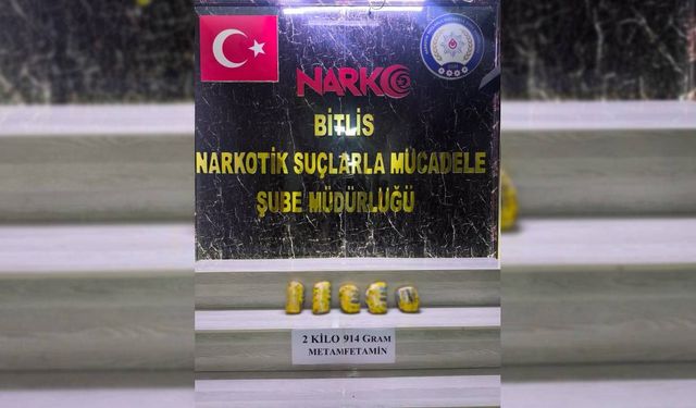 Bitlis’te araçta zulalanmış yaklaşık 3 kilogram metamfetamin ele geçirildi: 2 tutuklama