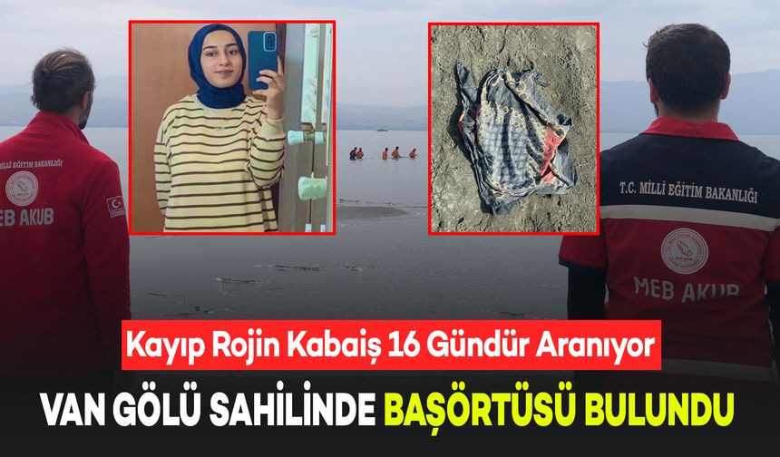 Kayıp Rojin Kabaiş 16 Gündür Aranıyor: Van Gölü Etrafında Başörtüsü Bulundu