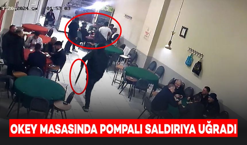 Okey Oynarken Pompalı Tüfekle Saldırı: O Anlar Kamerada