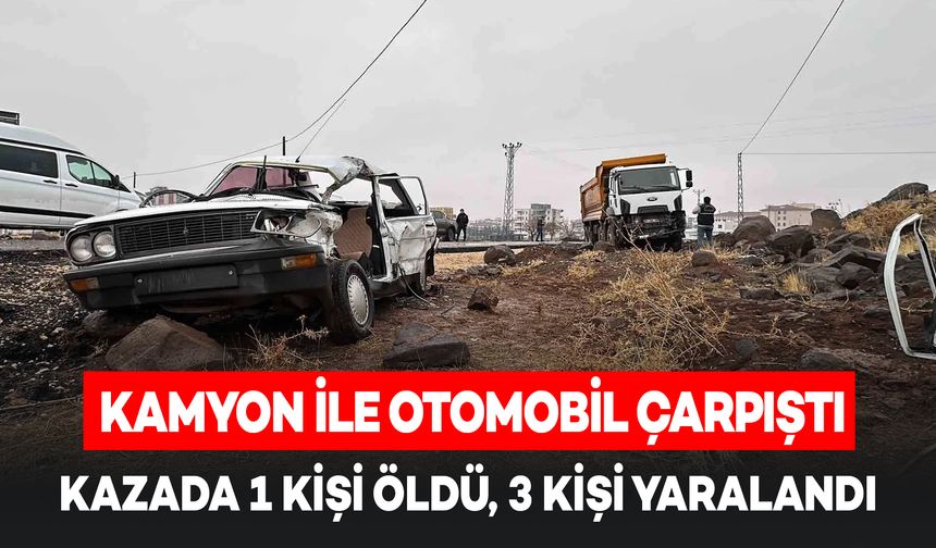 Kamyon ile Otomobil Çarpıştı: 1 Ölü, 3 Yaralı