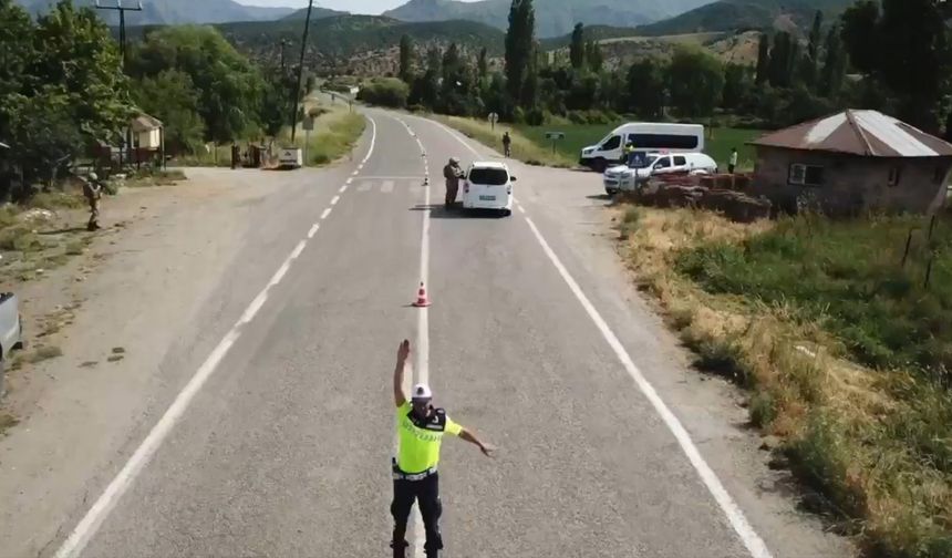 Bitlis'te Dron Destekli Trafik Denetimi Gerçekleştirildi