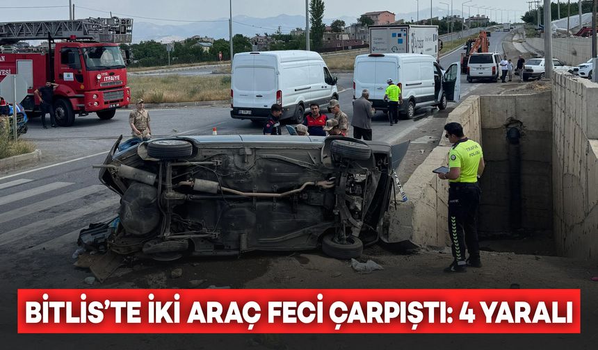 Bitlis'te İki Araç Feci Çarpıştı: 4 Kişi Yaralandı