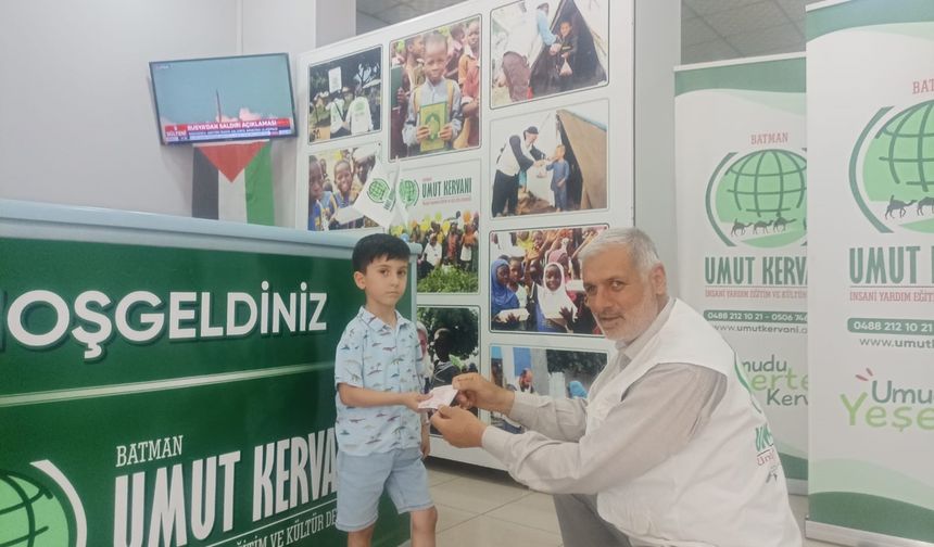 6 Yaşındaki Yusuf’tan Gazze'ye Anlamlı Bağış