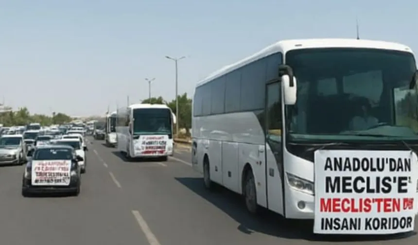 Şanlıurfa’dan TBMM’deki Gazze Yürüyüşüne Konvoy Desteği