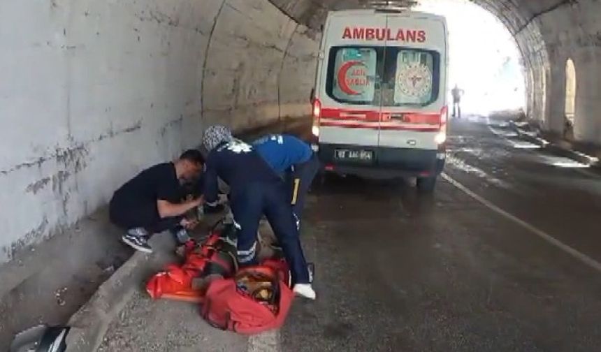 Tünelde Motosiklet Kazası: Sürücü Yaralandı